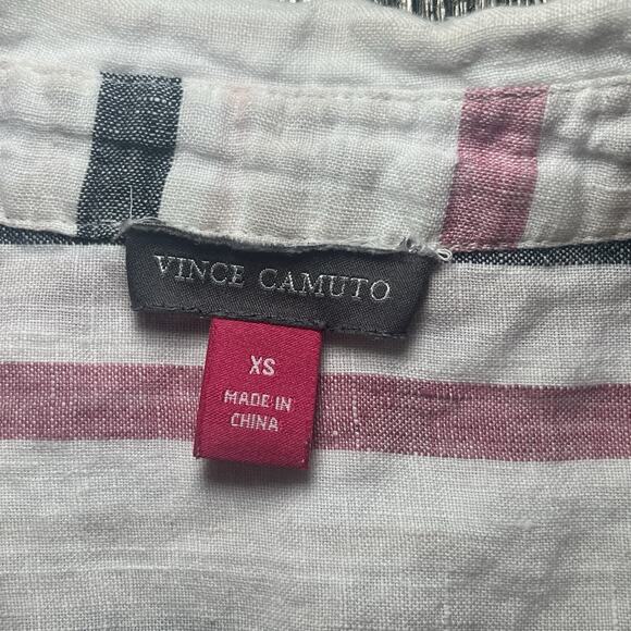 VINCE CAMUTO Womens Sleeveless Button Shirt Size XS %100 Linen - Picture 5 of 6
